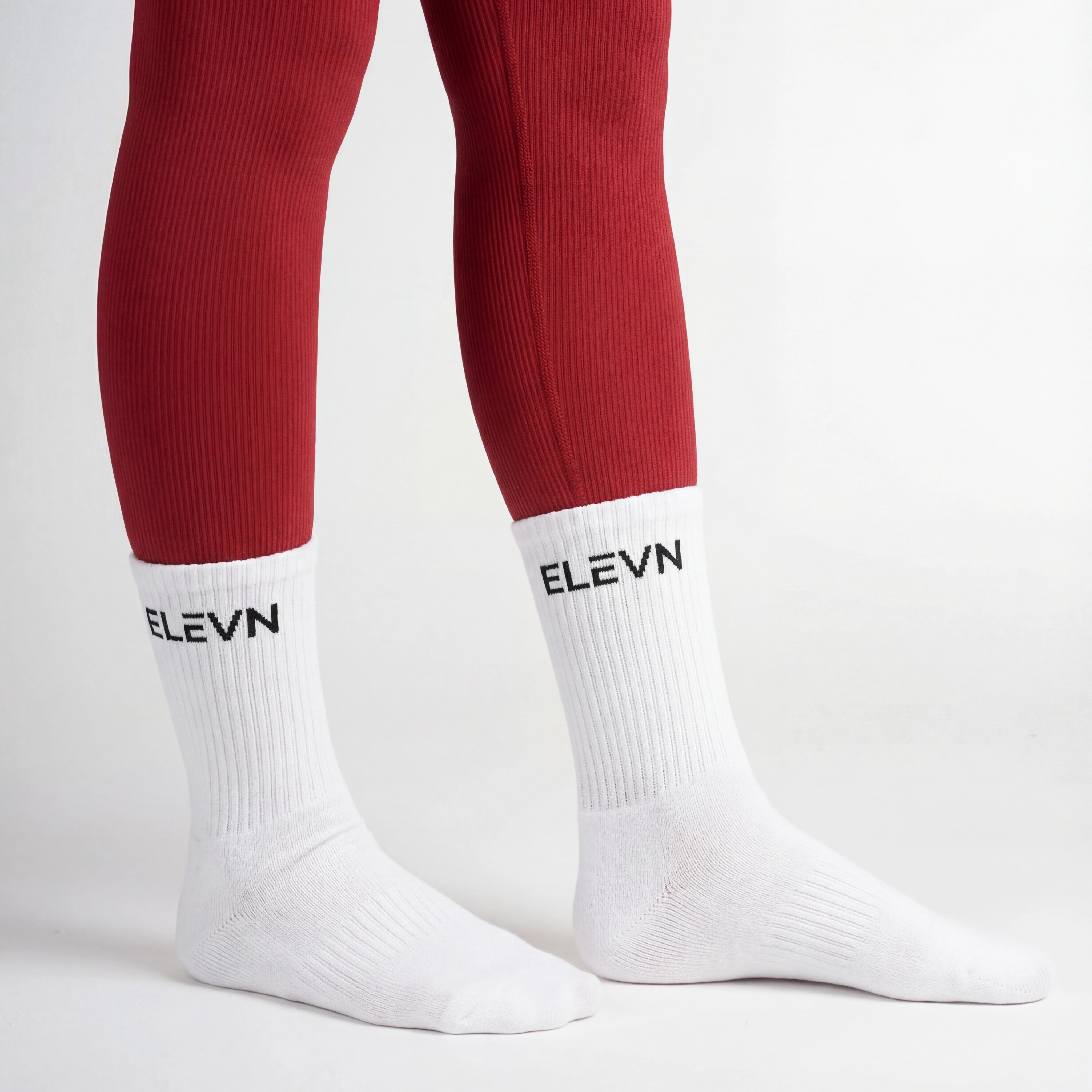 ELEVN Calze di Seta Lunghe "Bianco"