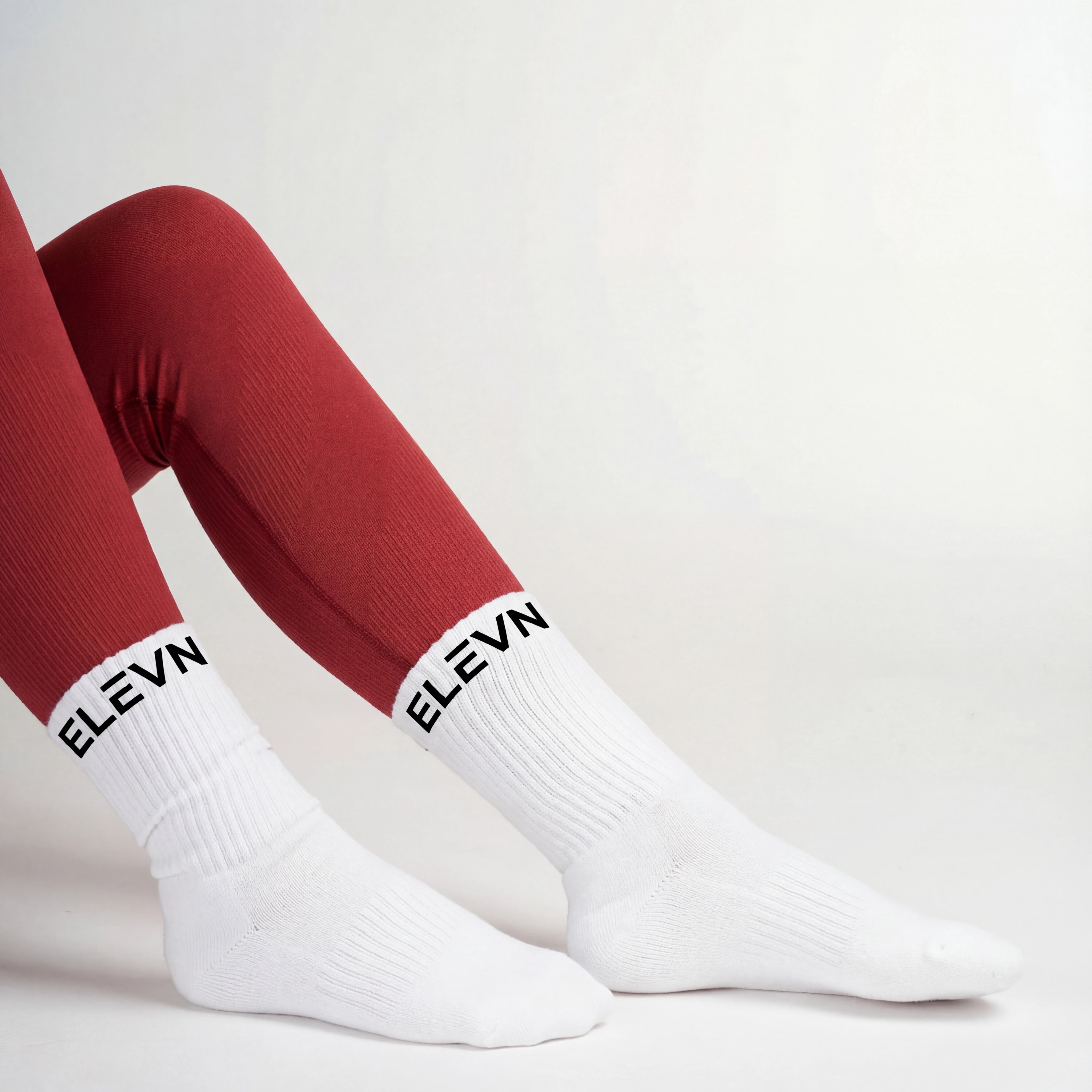 ELEVN Calze di Seta Lunghe "Bianco"